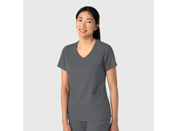 Boundless Dametunika med kurvet V-hals Pewter L 
