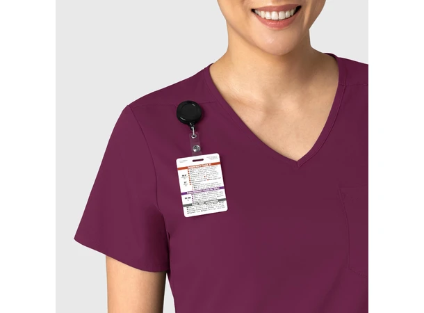 Boundless Dametunika med kurvet V-hals Wine XXS 