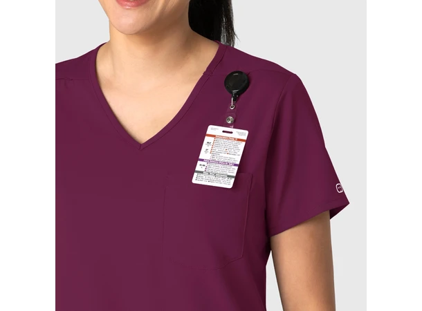 Boundless Dametunika med kurvet V-hals Wine XXS 