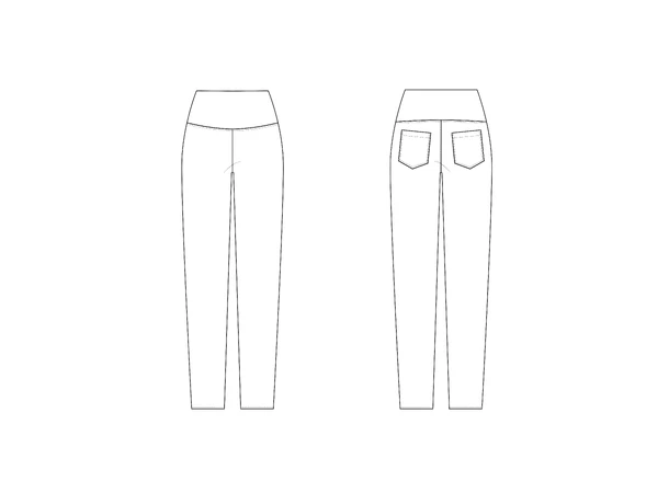 Damejeans med stretch Grey S 