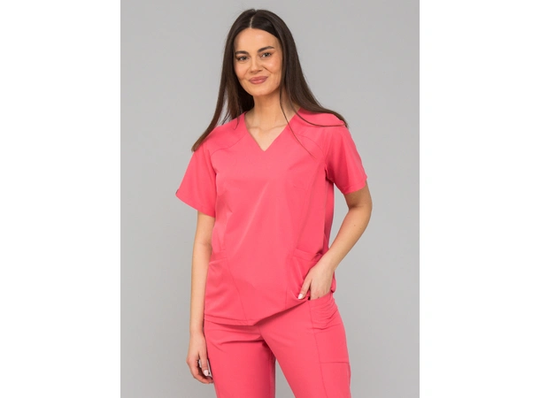KIM Dametunika med V-hals Coral L 