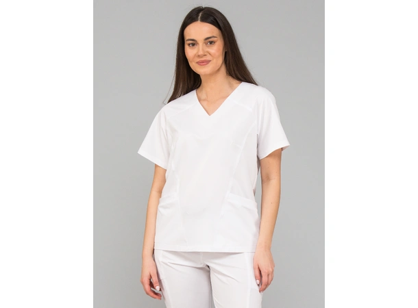 KIM Dametunika med V-hals White S 