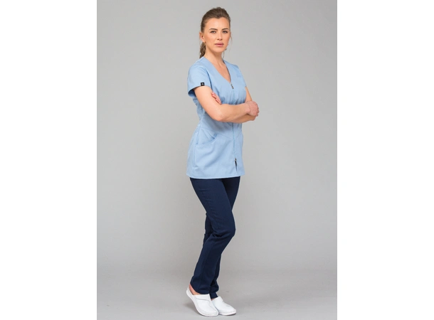 LILY Dametunika med glidlås i front Blue XL 