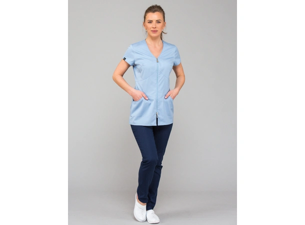 LILY Dametunika med glidlås i front Blue XL 