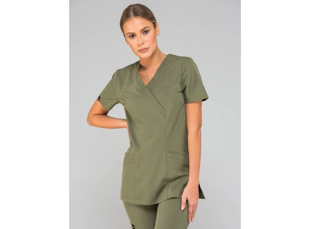 MIA Dametunika med Y-hals Khaki XL 