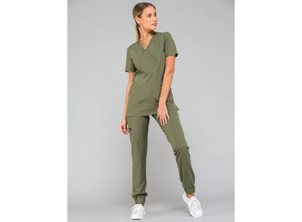 MIA Dametunika med Y-hals Khaki XL 