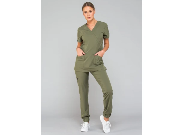 MIA Dametunika med Y-hals Khaki XL 