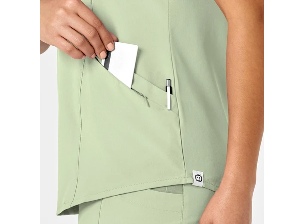 Renew Dametunika med V-hals og sidelomme Fresh Mint M 