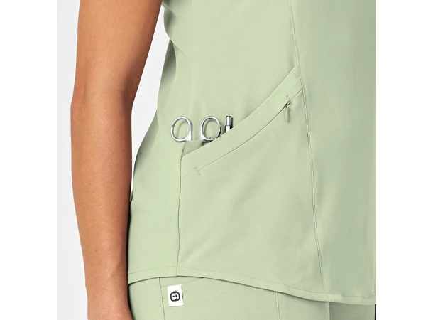 Renew Dametunika med V-hals og sidelomme Fresh Mint M 