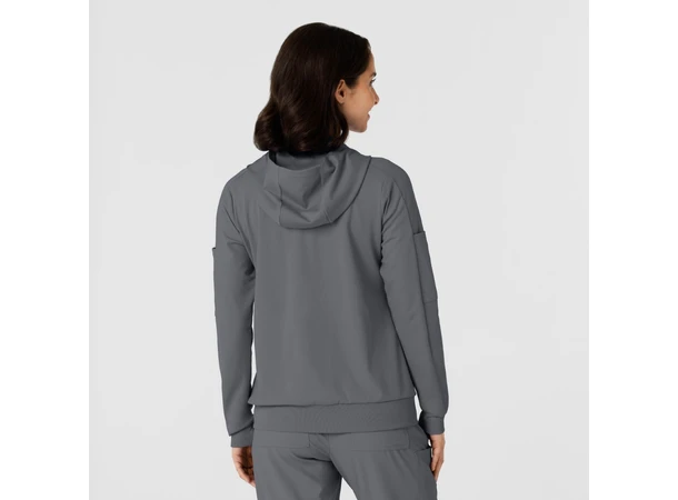 Renew Knit Damejakke med hette Pewter 3XL 