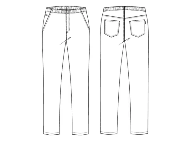 Standard High Waist Stretch Pull On Hvit XL 