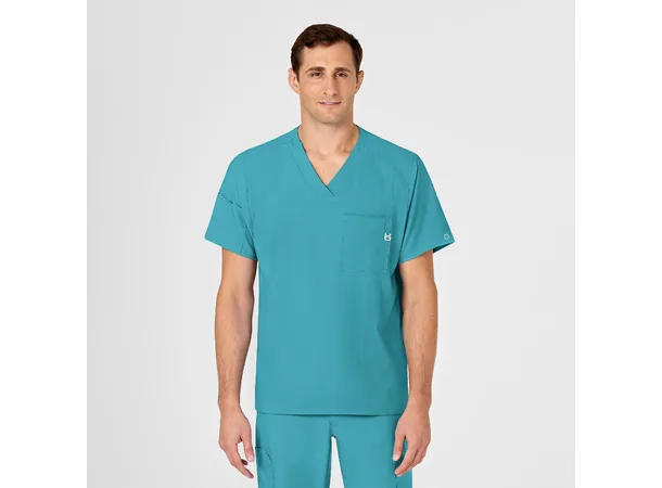W123 Herretunika med V-hals Teal Blue M 