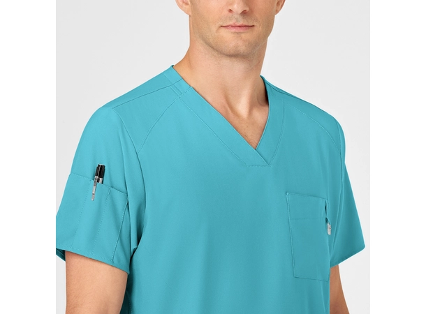 W123 Herretunika med V-hals Teal Blue M 