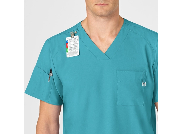 W123 Herretunika med V-hals Teal Blue M 