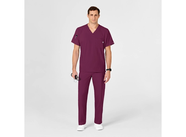 W123 Herretunika med V-hals Wine L 