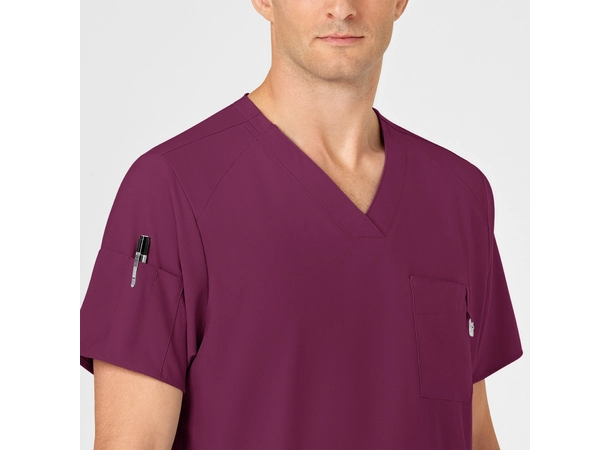 W123 Herretunika med V-hals Wine L 