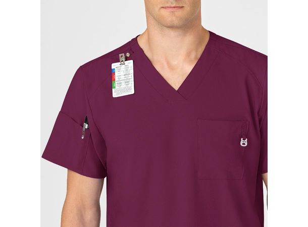 W123 Herretunika med V-hals Wine L 