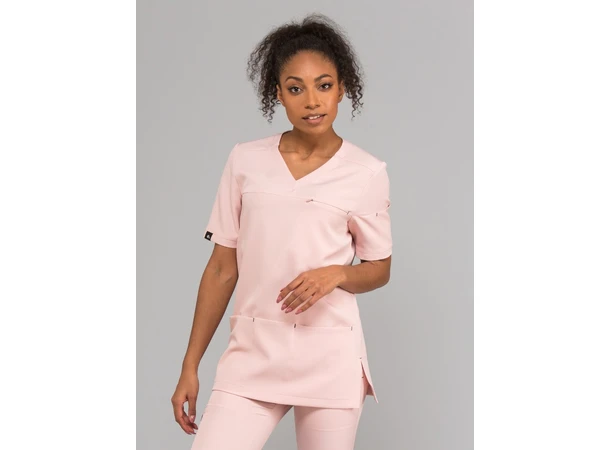 AVA Dametunika med brystlomme Powder Pink XL 
