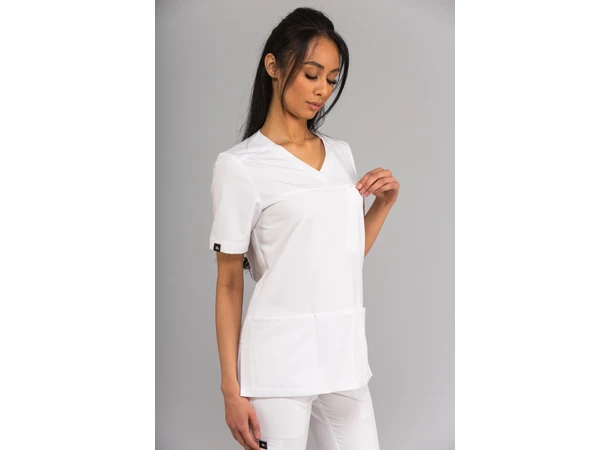 AVA Dametunika med brystlomme White XXL 