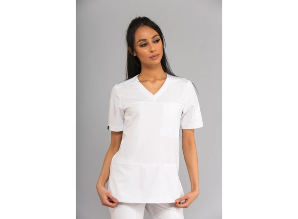 AVA Dametunika med splitt i siden White XXL 