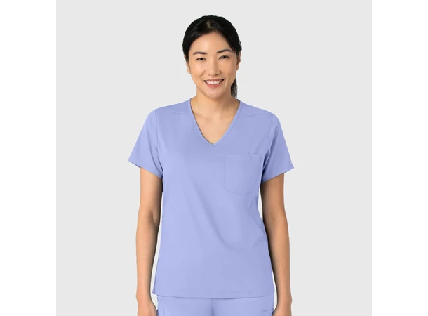 Boundless Dametunika med kurvet V-hals Ceil Blue M 