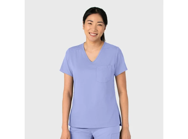 Boundless Dametunika med kurvet V-hals Ceil Blue M 