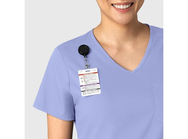 Boundless Dametunika med kurvet V-hals Ceil Blue M 