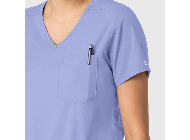 Boundless Dametunika med kurvet V-hals Ceil Blue M 