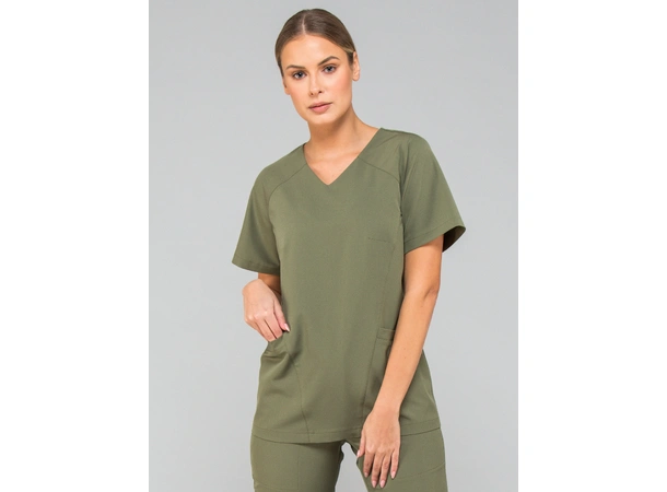 KIM Dametunika med V-hals Khaki XL 