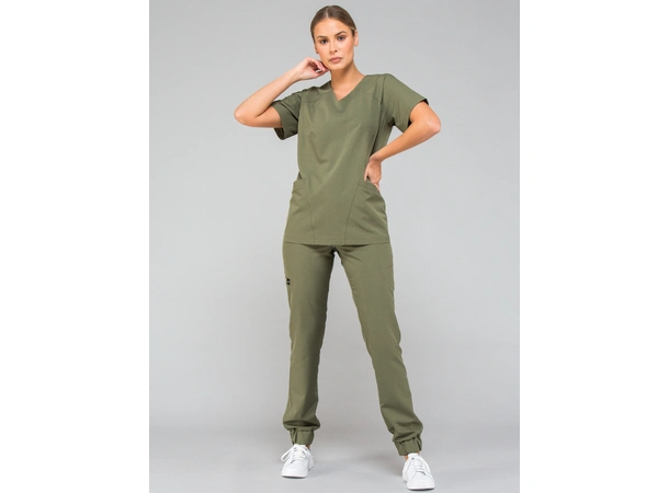 KIM Dametunika med V-hals Khaki XL 