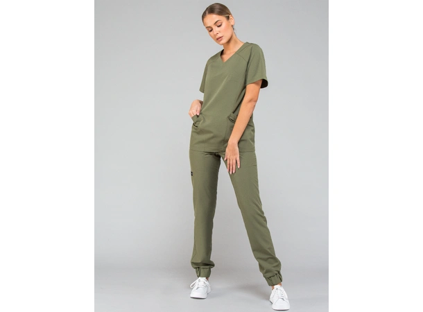 KIM Dametunika med V-hals Khaki XL 