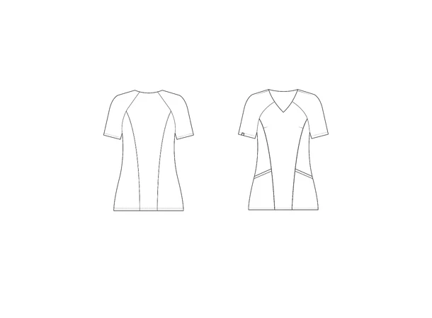 KIM Dametunika med V-hals White XL 