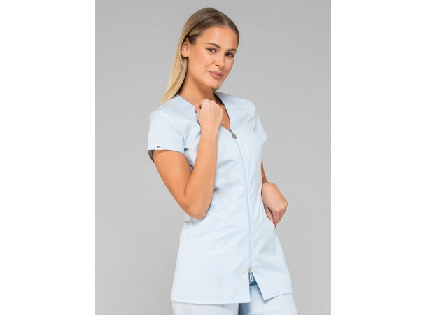 LILY Dametunika med glidelås i front Baby Blue S 