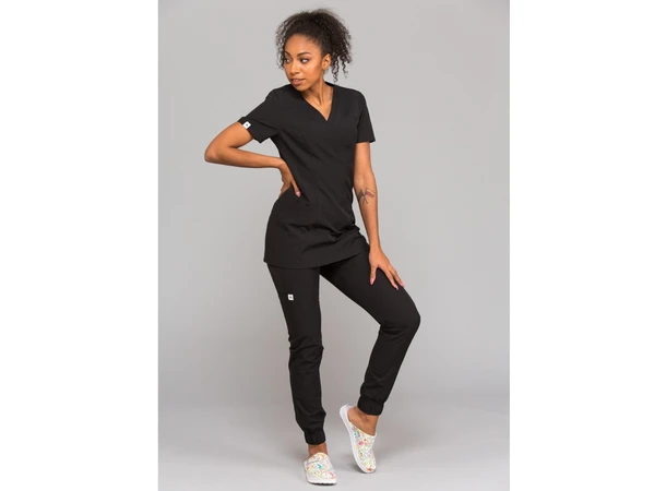 MIA Dametunika med Y-hals Black L 