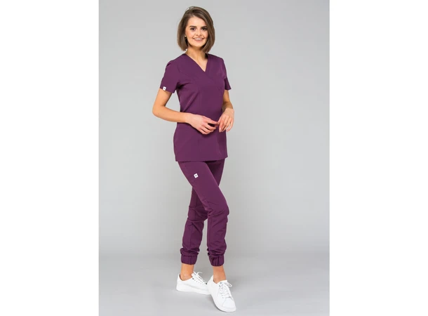 MIA Dametunika med Y-hals Plum S 