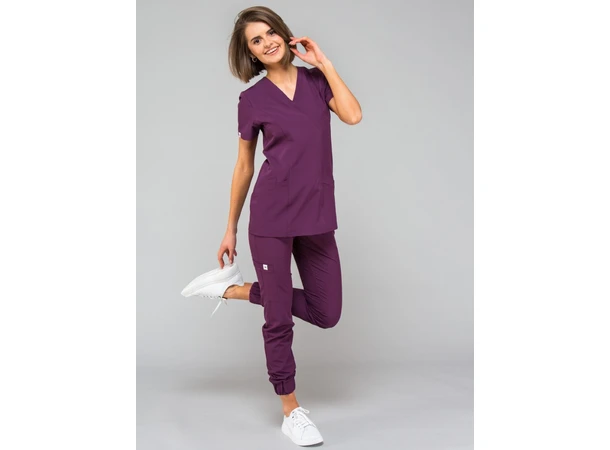 MIA Dametunika med Y-hals Plum S 