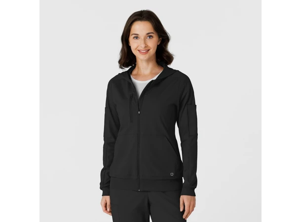 Renew Knit Damejakke med hette Black S 