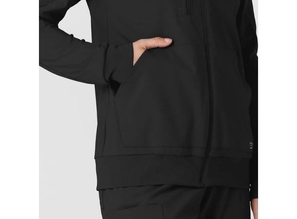 Renew Knit Damejakke med hette Black S 