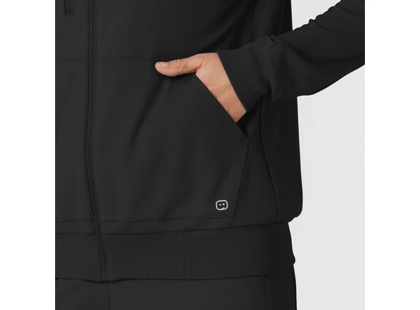 Renew Knit Damejakke med hette Black S 