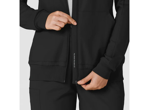 Renew Knit Damejakke med hette Black S 