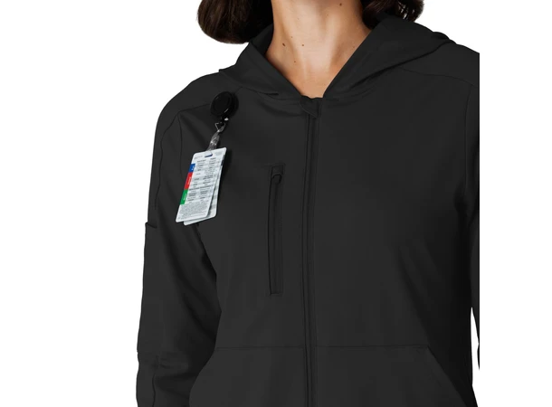Renew Knit Damejakke med hette Black S 