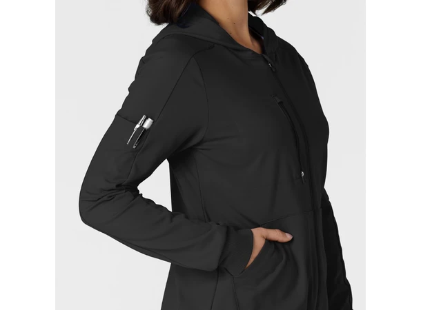 Renew Knit Damejakke med hette Black S 