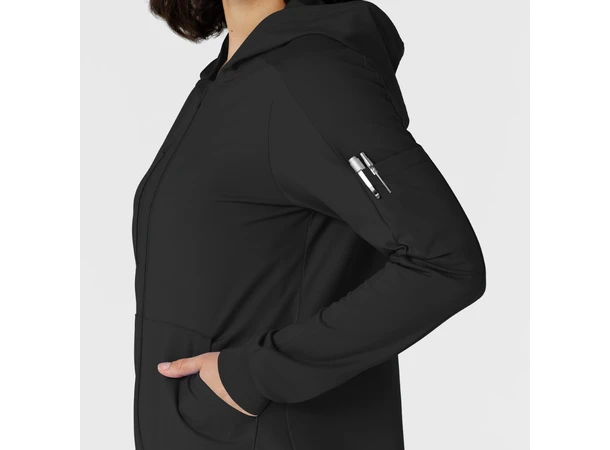 Renew Knit Damejakke med hette Black S 