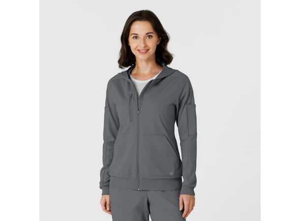 Renew Knit Damejakke med hette Pewter M 