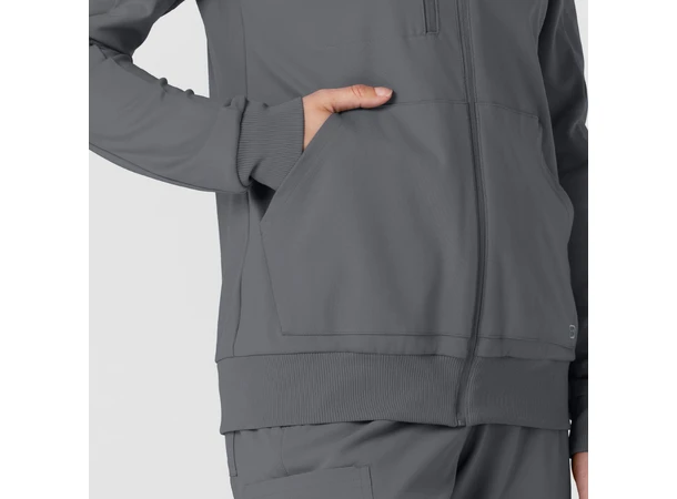 Renew Knit Damejakke med hette Pewter M 