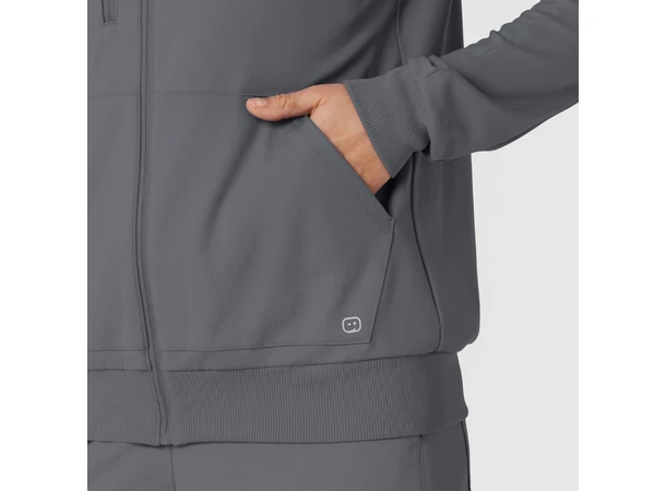 Renew Knit Damejakke med hette Pewter M 