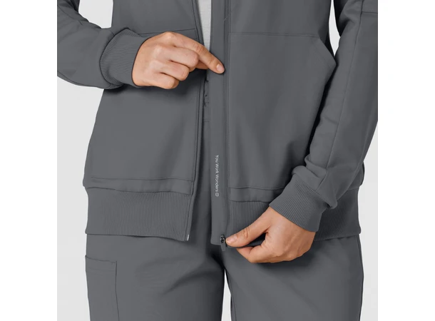 Renew Knit Damejakke med hette Pewter M 