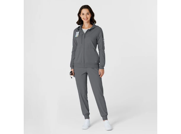 Renew Knit Damejakke med hette Pewter M 