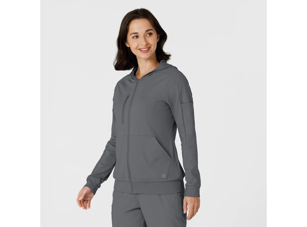 Renew Knit Damejakke med hette Pewter M 