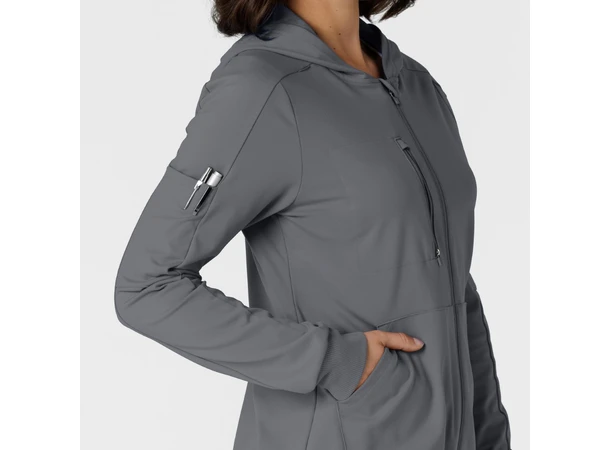 Renew Knit Damejakke med hette Pewter M 